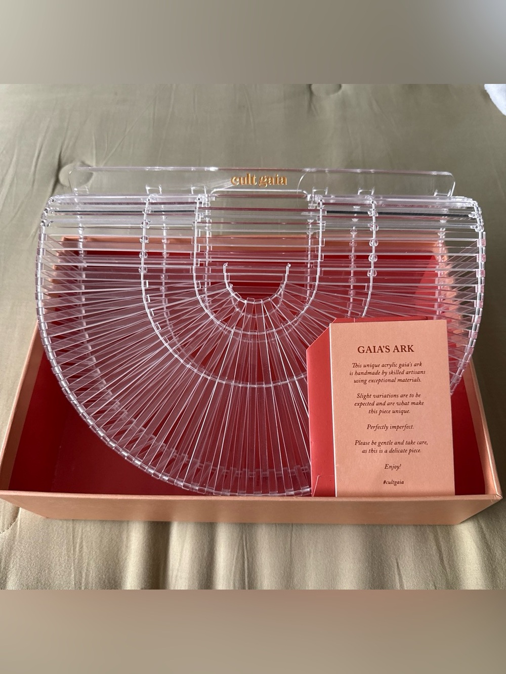 cult gaia Clear Acrylic Ark Handbag - Transparent